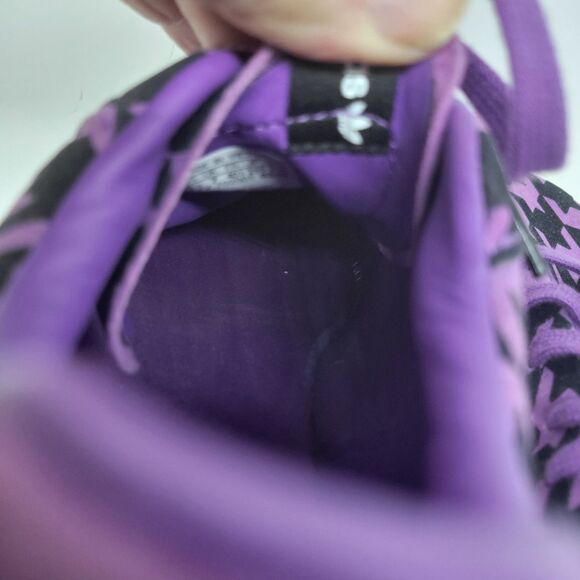 Adidas Womens Hypersleek Purple Houndstooth Pattern Platform Sneakers US 8.5 - Picture 13 of 16